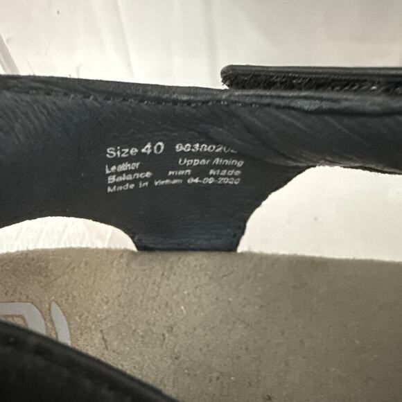 Dansko Sharla Sandals Womens Size 10 Black Leather Heel - Picture 11 of 12